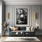 Asi Mona Lisa: Siyah Beyaz Modern Temperli Cam Tablo