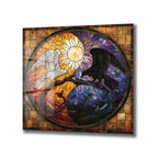 Yin Yang Stained Glass Cam Tablo: Denge ve Uyumun Sanatsal Dansı