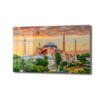 Ayasofya'da Gün Batımı: İstanbul'un Görkemli Manzarası Cam Tablo