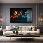 Kripto Piyasasının Ritmi: Bitcoin ve Ethereum Temalı Modern Cam Tablo