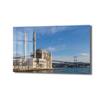 İstanbul'un Kalbinden: Ortaköy Camii ve Boğaz Köprüsü Cam Tablo