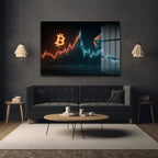 Kripto Piyasasının Ritmi: Bitcoin ve Ethereum Temalı Modern Cam Tablo