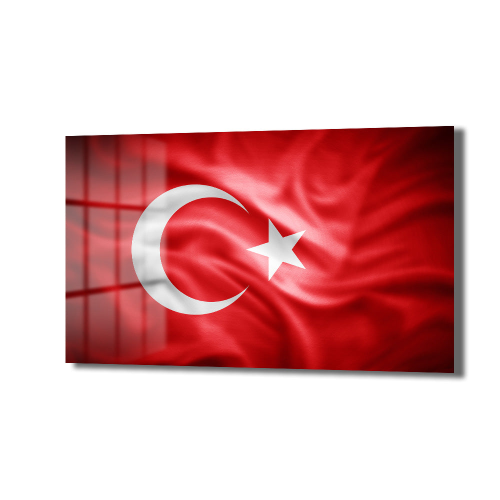 Türk Bayrağı Cam Tablo: Tarihin ve Gururun Duvarınızdaki Yansıması
