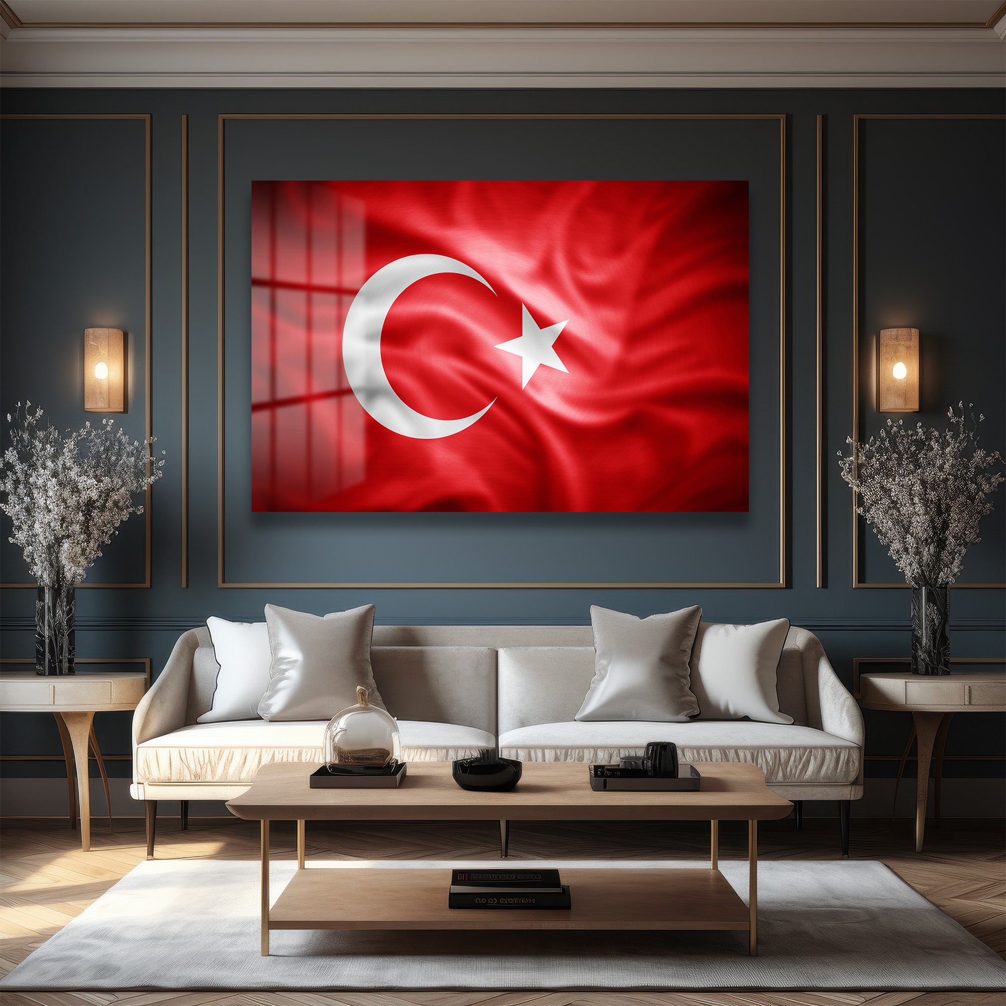 Türk Bayrağı Cam Tablo: Tarihin ve Gururun Duvarınızdaki Yansıması