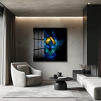 Mistik Aura: Dijital Sanat Temalı Işıltılı Cam Tablo