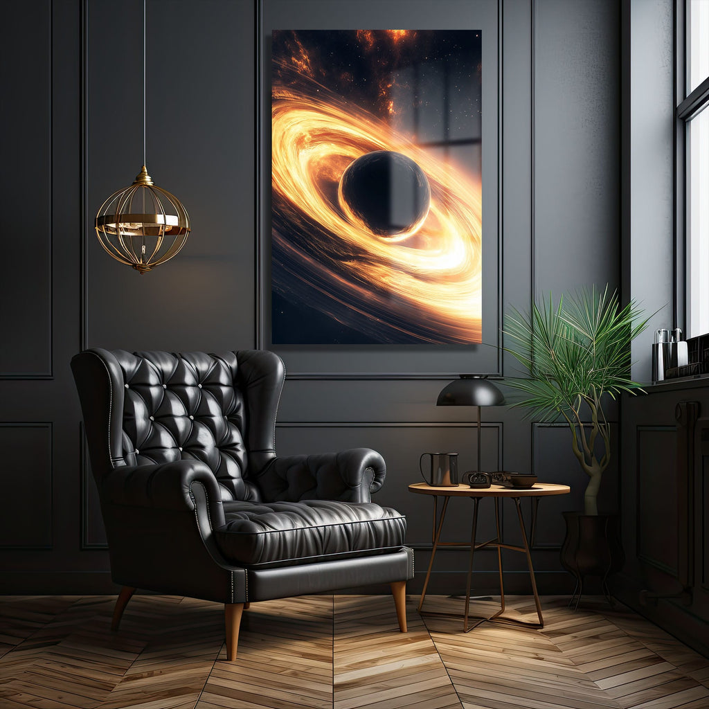 Kozmik Çekim: Galaktik Spiral Cam Tablo | Uzay Temalı Modern Duvar Dekoru