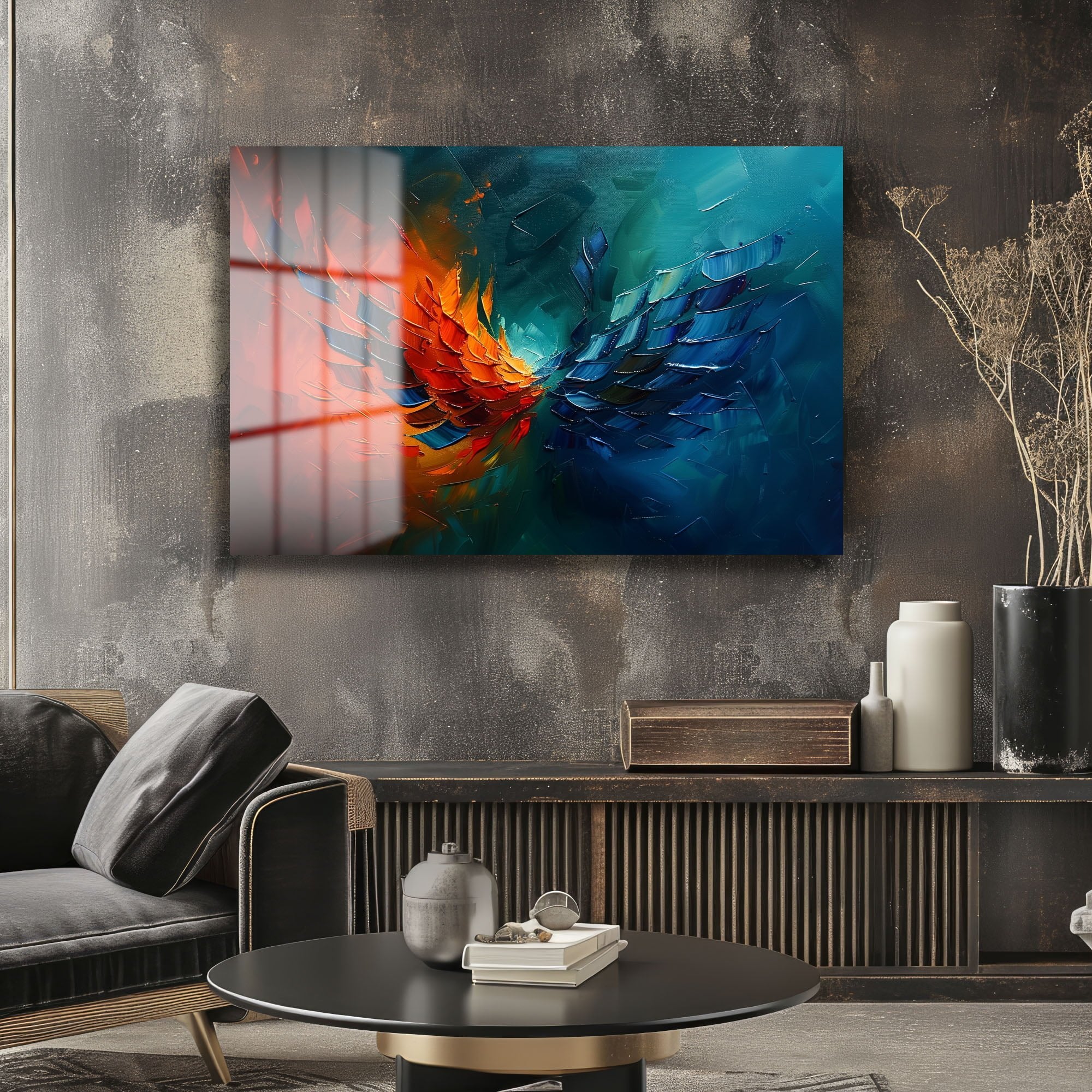 cam tablo, duvar sanatı, modern dekorasyon, soyut sanat, cam sanat eserleri, iç mekan dekorasyonu, ofis dekorasyonu, ev dekorasyonu, restoran dekorasyonu, cafe dekorasyonu, cam baskı, UV baskı, estetik duvar sanatı
