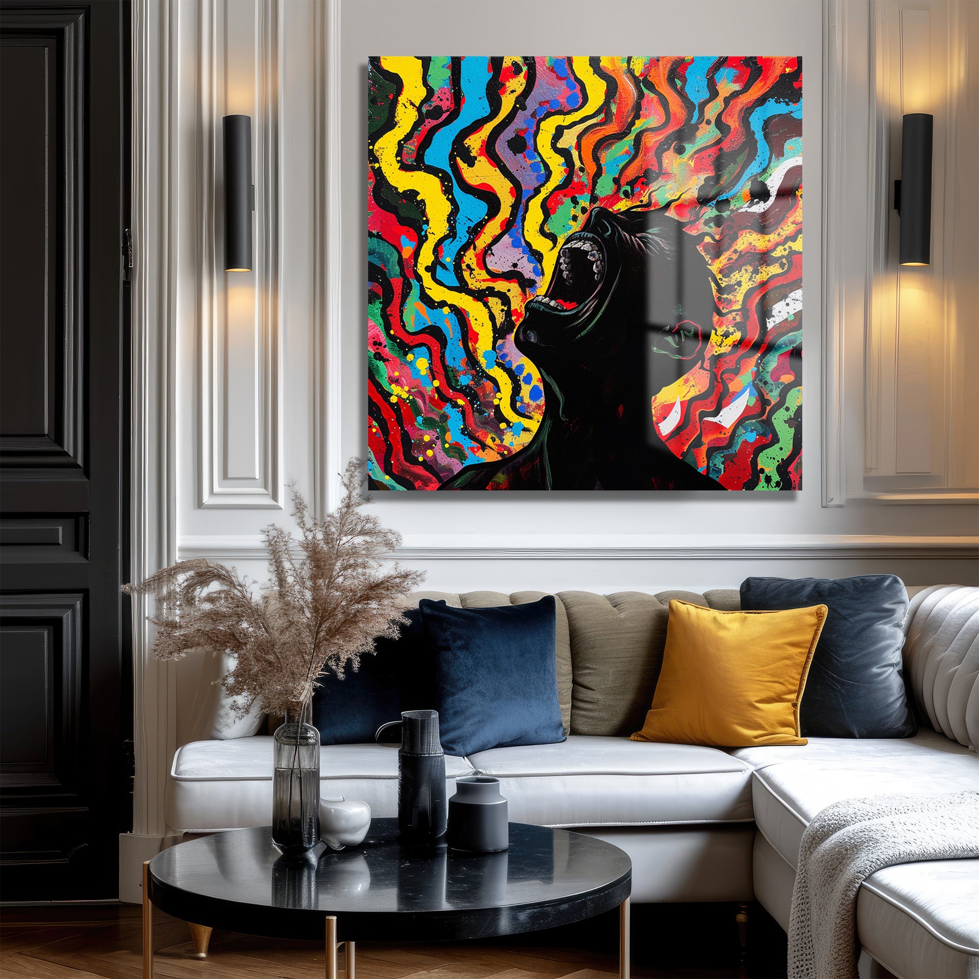 Duygu Patlaması: Modern Sanat Cam Tablo