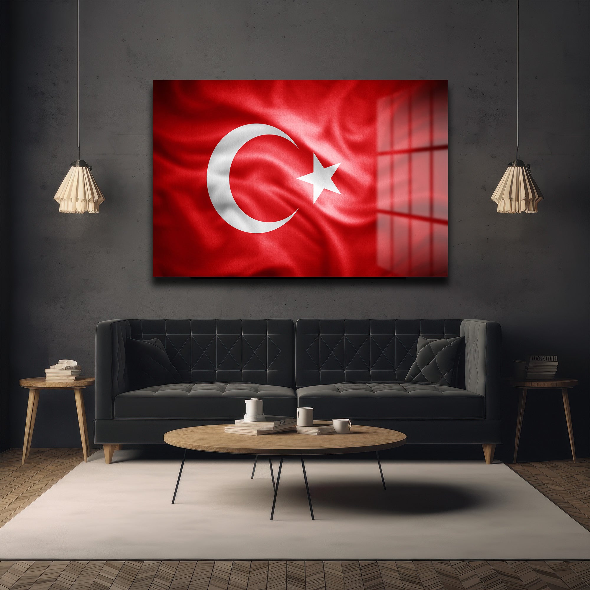 Türk Bayrağı Cam Tablo: Tarihin ve Gururun Duvarınızdaki Yansıması