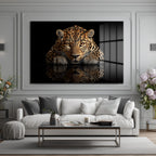 Asil Bakış: Leopar Temalı Modern Temperli Cam Tablo