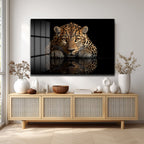Asil Bakış: Leopar Temalı Modern Temperli Cam Tablo
