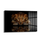 Asil Avcı: Leopar Temalı Modern Cam Tablo