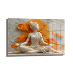 Zen Lotus Meditasyonu: Huzur Veren Dekoratif Cam Tablo