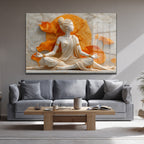 Zen Lotus Meditasyonu: Huzur Veren Dekoratif Cam Tablo