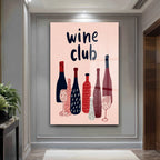 Wine Club Modern Cam Tablo: Keyifli Anların Dekoratif Yansıması