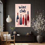 Wine Club Modern Cam Tablo: Keyifli Anların Dekoratif Yansıması