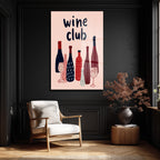 Wine Club Modern Cam Tablo: Keyifli Anların Dekoratif Yansıması