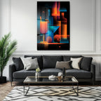 Neon Kokteyller: Modern Soyut Temperli Cam Tablo