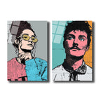 Pop Art Portreler Cam Tablo | Modern Sanat Duvar Dekoru