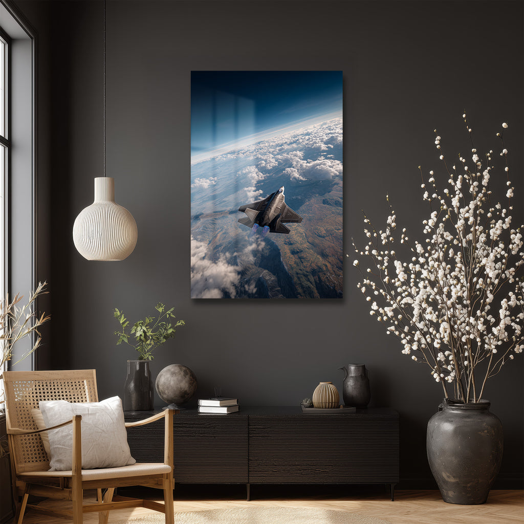Gökyüzü Fatihi Modern Jet Cam Tablo