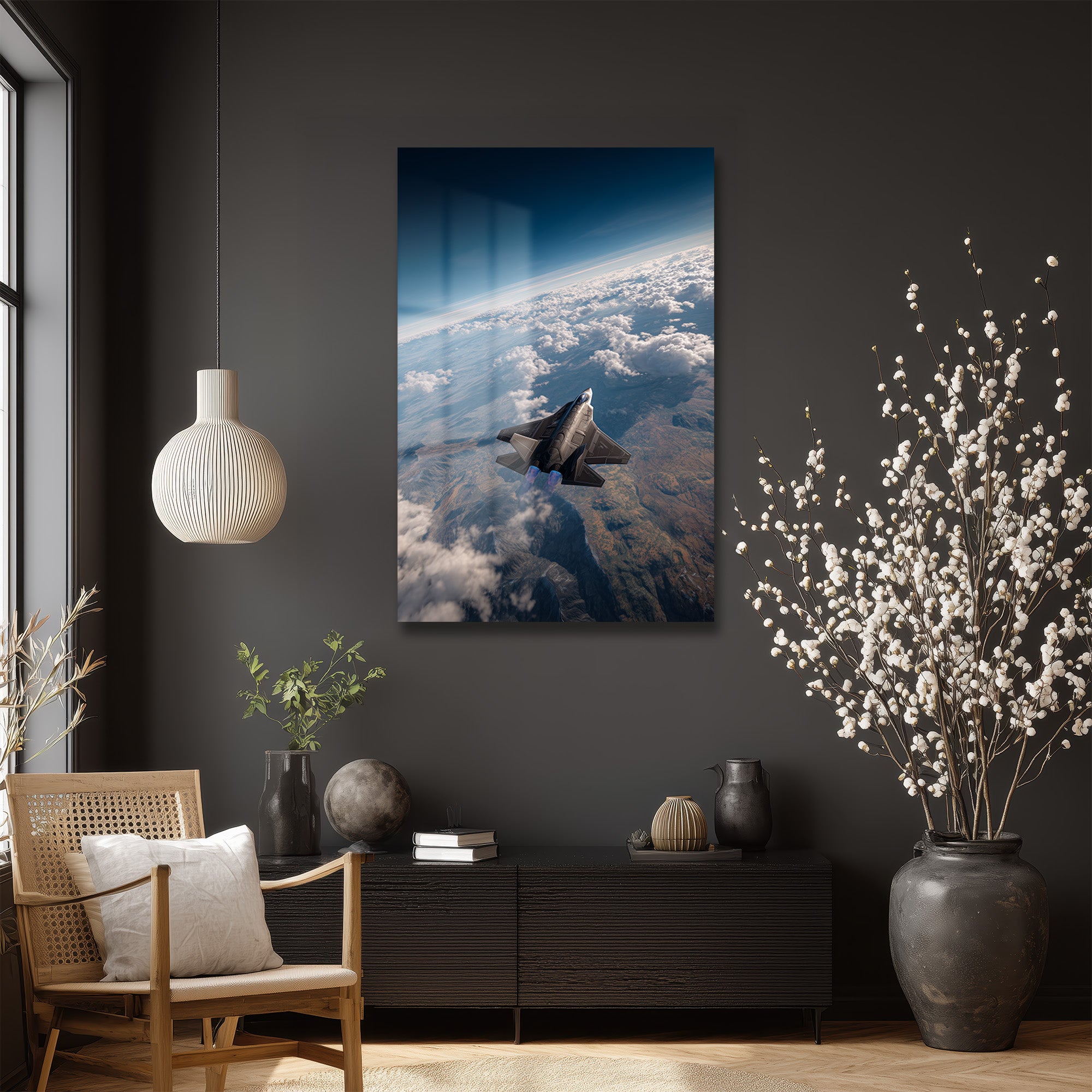 Gökyüzü Fatihi Modern Jet Cam Tablo
