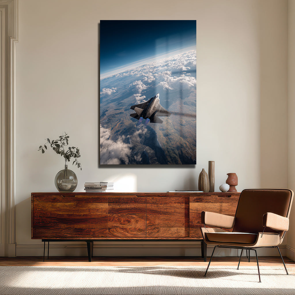 Gökyüzü Fatihi Modern Jet Cam Tablo