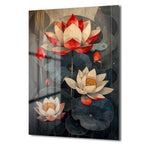 Lotus Zarafeti Cam Tablo: Huzur Veren Modern Sanat