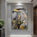Asil Kartal Geometrik Sanat Cam Tablo | Modern Ev Dekorasyonu