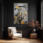 Asil Kartal Geometrik Sanat Cam Tablo | Modern Ev Dekorasyonu