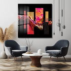 Enerjik Akışkan Sanat Cam Tablo - Modern Duvar Dekoru