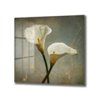 Kintsugi Calla Lily Cam Tablo: Altın Dokunuşlu Zarafet