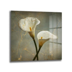 Kintsugi Calla Lily Cam Tablo: Altın Dokunuşlu Zarafet