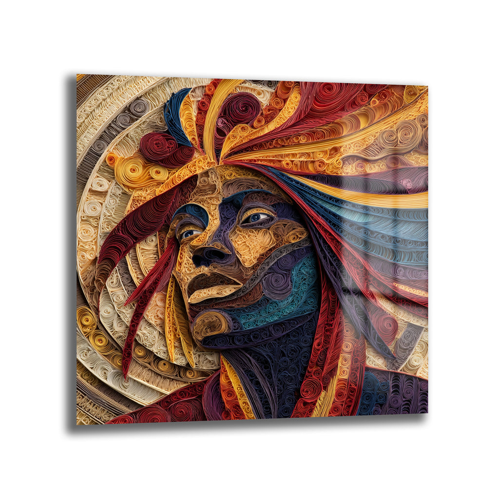 Ruhani Enerji Quilling Sanatı Cam Tablo
