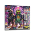 Urban Cool Hip-Hop Hayvanlar Graffiti Cam Tablo