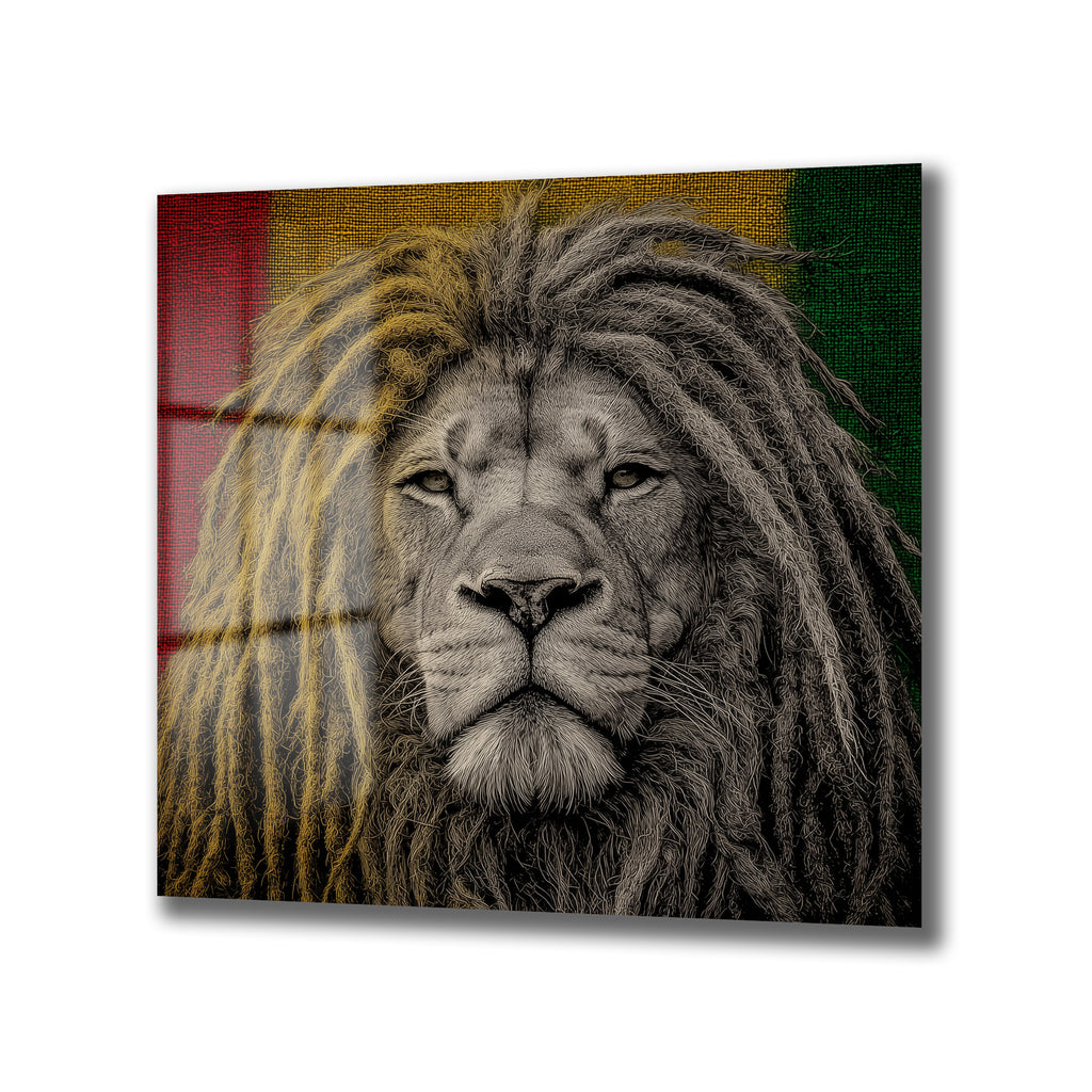 Rasta Aslan Kral Dreadlock Cam Tablo - Glazella Özel Tasarım