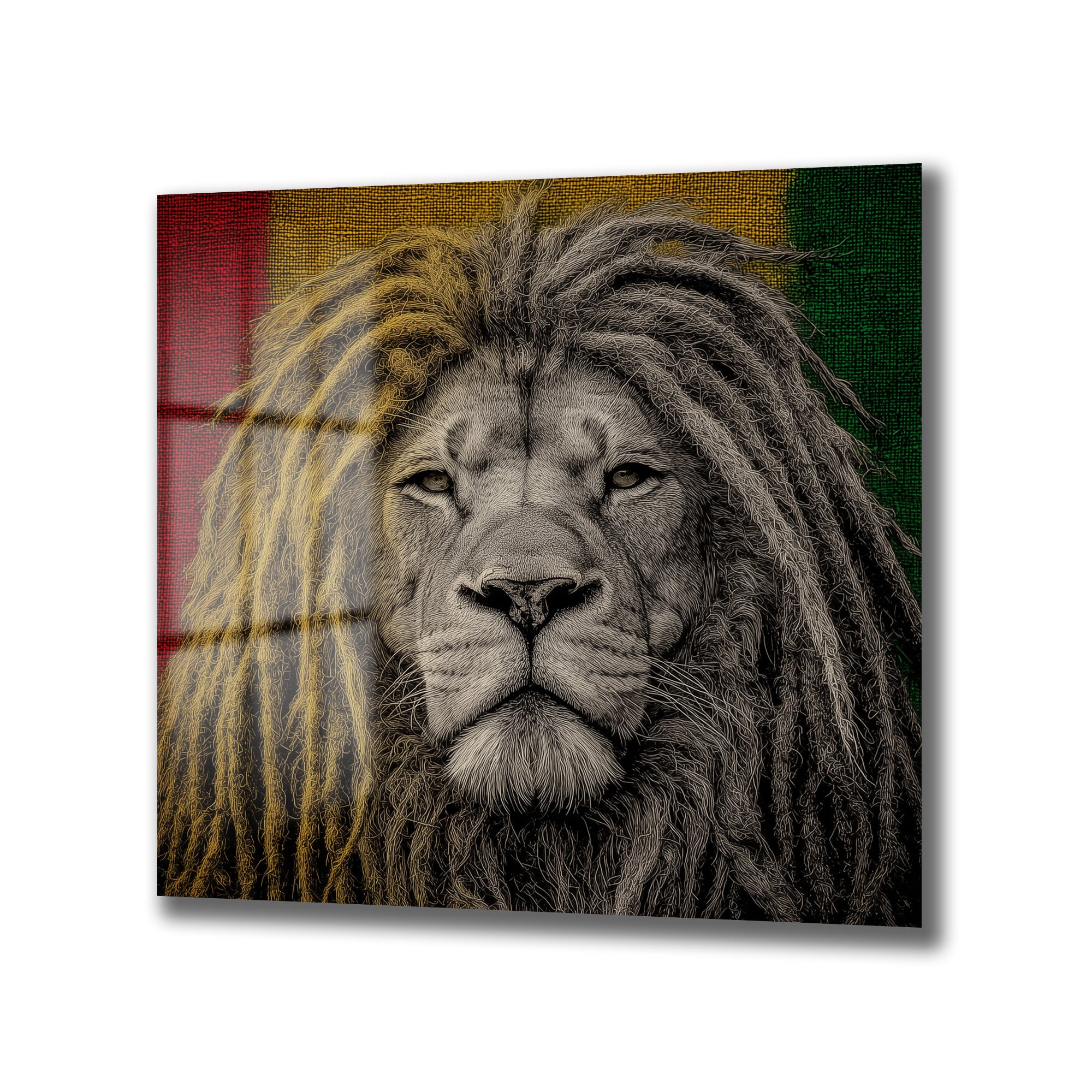 Rasta Aslan Kral Dreadlock Cam Tablo - Glazella Özel Tasarım