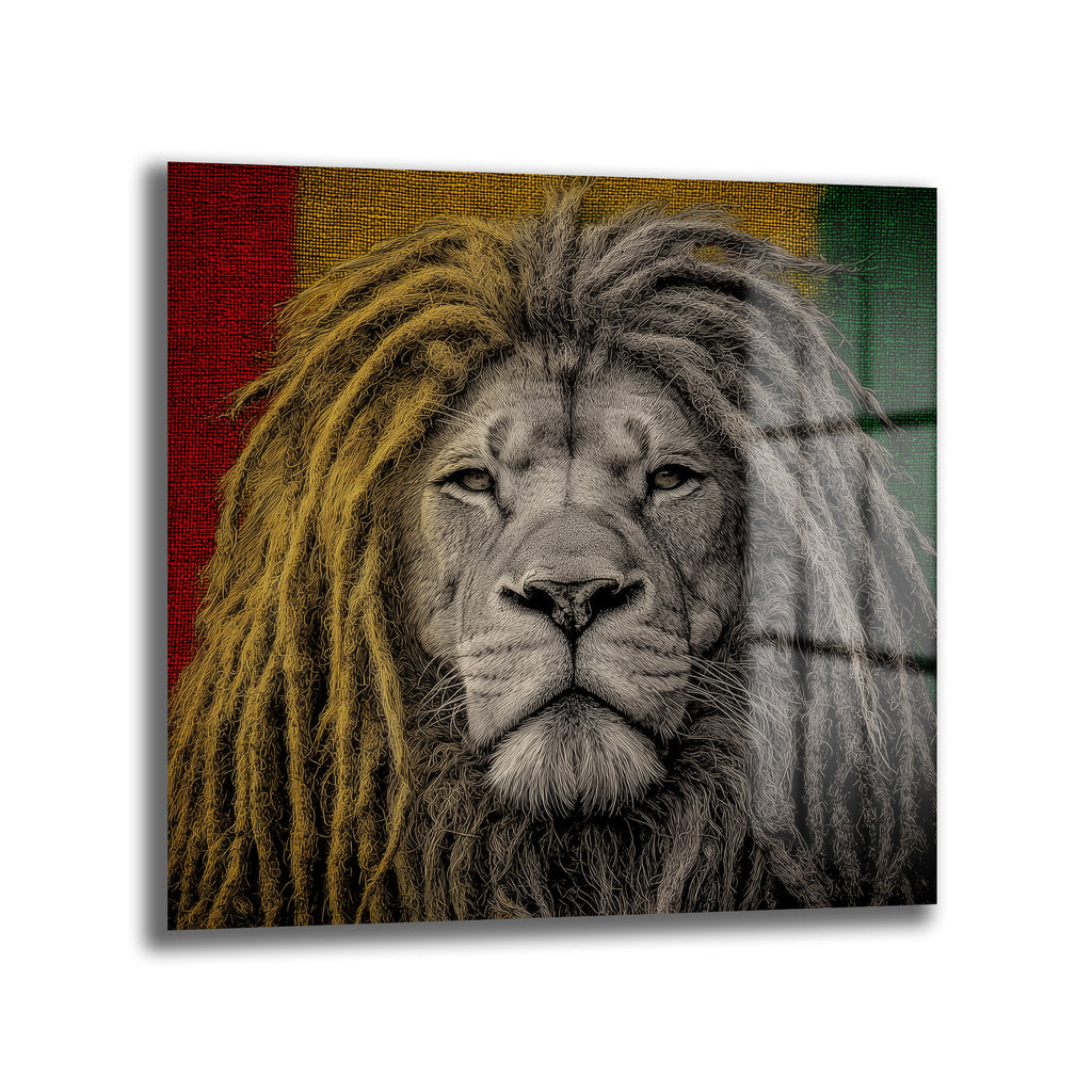 Rasta Aslan Kral Dreadlock Cam Tablo - Glazella Özel Tasarım