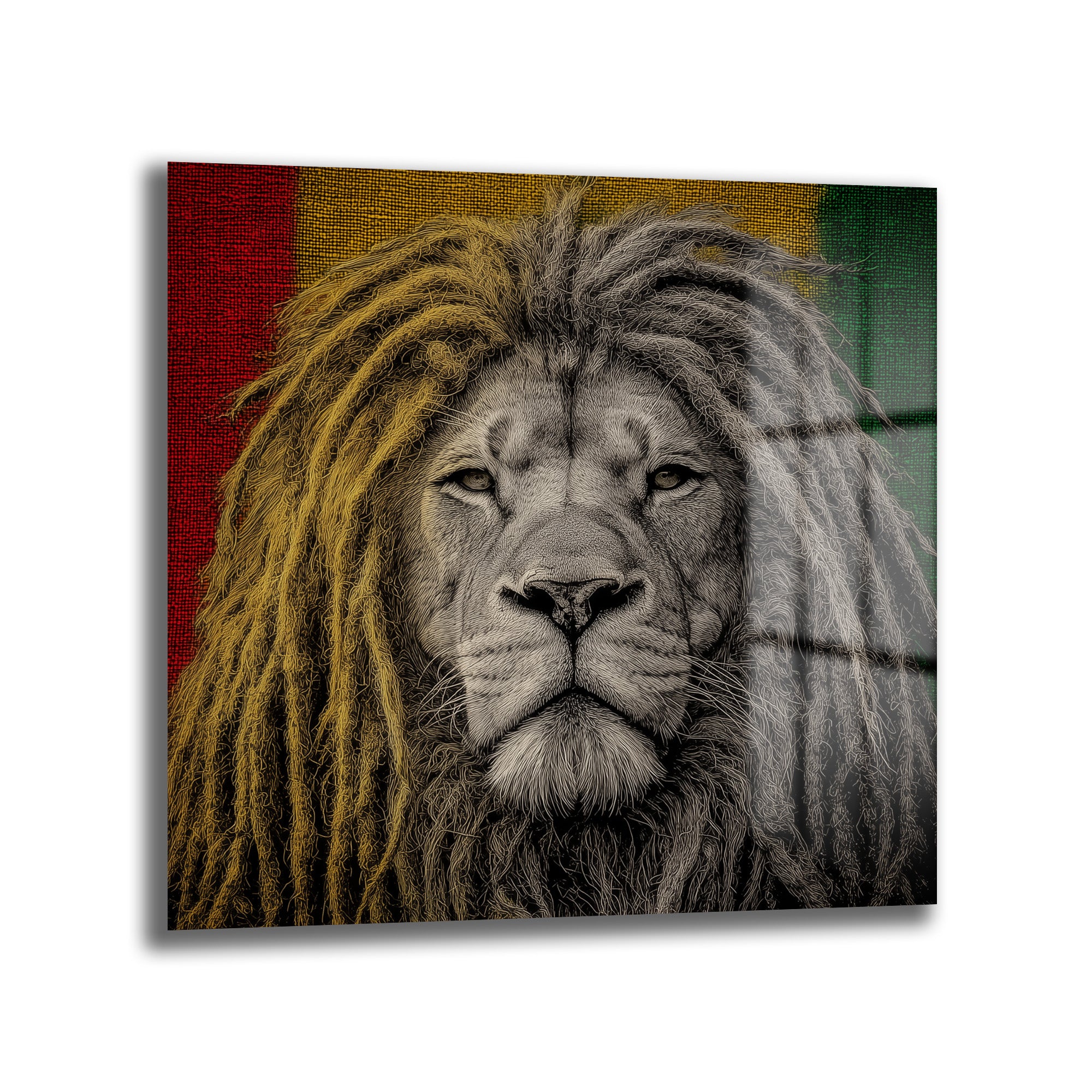 Rasta Aslan Kral Dreadlock Cam Tablo - Glazella Özel Tasarım