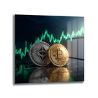 Bitcoin Ethereum Kripto Para Borsası Modern Cam Tablo