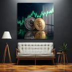 Bitcoin Ethereum Kripto Para Borsası Modern Cam Tablo