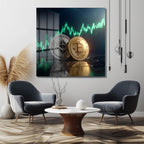 Bitcoin Ethereum Kripto Para Borsası Modern Cam Tablo