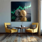 Bitcoin Ethereum Kripto Para Borsası Modern Cam Tablo