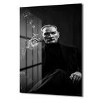 Atatürk'ün Zamansız Ruhunu Yansıtan Siyah Beyaz Cam Tablo