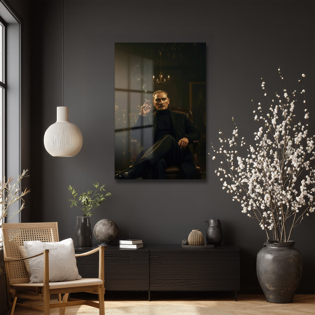 Atatürk'ün Zamansız Ruhundan İlhamla Modern Cam Tablo
