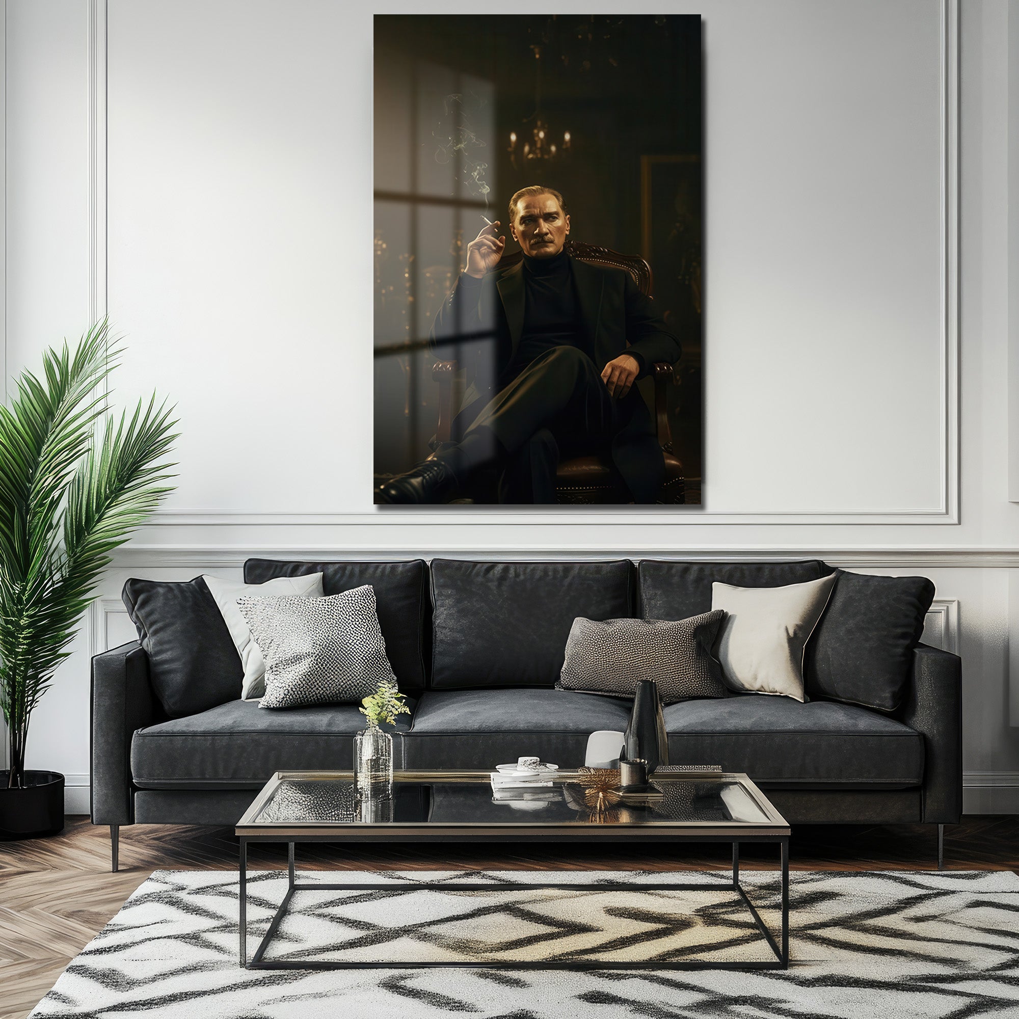 Atatürk'ün Zamansız Ruhundan İlhamla Modern Cam Tablo