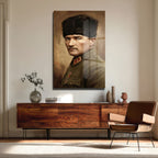 Mustafa Kemal Atatürk'ün Bakışları Cam Tablo