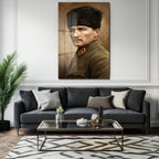 Mustafa Kemal Atatürk'ün Bakışları Cam Tablo
