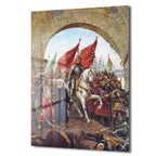 Fatih Sultan Mehmet'in İstanbul'a Girişi Temalı Cam Tablo