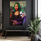 Mona Lisa ve Joker Temalı Asi Ruh Pop Art Cam Tablo