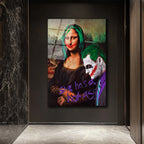 Mona Lisa ve Joker Temalı Asi Ruh Pop Art Cam Tablo